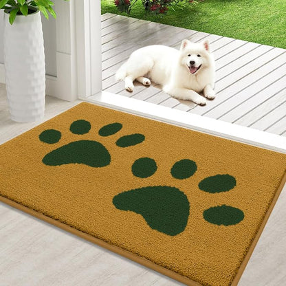 Buganda Dog Door Mat for Muddy Paws, Absorbent Dirt Trapper Washable Indoor by Buganda