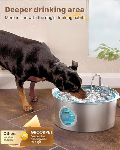 Pet Water Fountain for Large Dogs: Metal Dog Water Fountain - Image 2