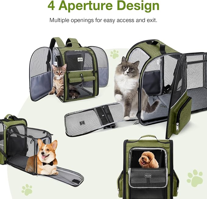 Lekebobor Large Cat Backpack Carrier Expandable Pet Carrier Backpack - Image 5