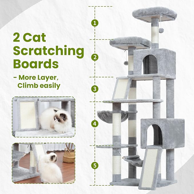 Cat Tree for Indoor Cats, Sturdy Cat Tree House - Image 2