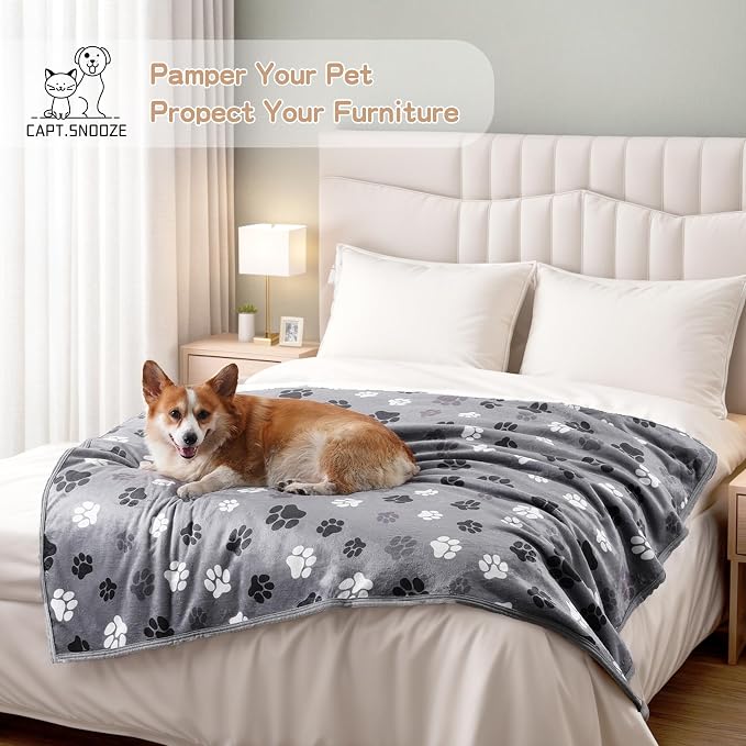 Waterproof Dog Blankets Pet Blanket 50"x60", Soft Fluffy Sofa Car Bed Protector - Image 6