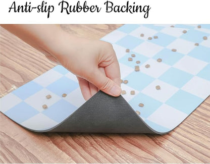 Ralxion Checkered Dog Feeding Mat, Absorbent Mats - Image 5