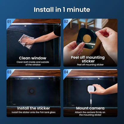 3MP 2K Aquarium & Terrarium Pet Camera.Magnetic Install &Close-Focus Lens - Image 8