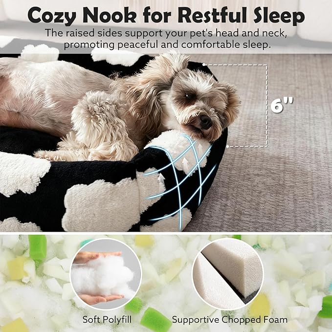 JOEJOY Small Dog Bed for Small Dogs, Rectangle Washable Orthopedic Dog Bed - Image 2