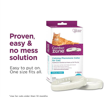 Comfort Zone Cat Calming Collar Savings Pack: 2 30-Day Calming Collars - Image 6