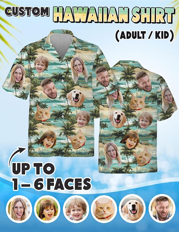 Custom Hawaiian Shirt with Face Photo Picture - Image 4