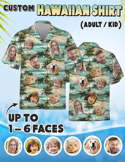 Custom Hawaiian Shirt with Face Photo Picture - Image 4