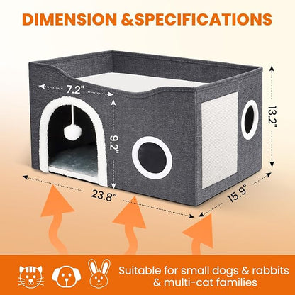 Indoor Heated Cat House, Adjustable Temperature Cat Heating Bed - Image 2