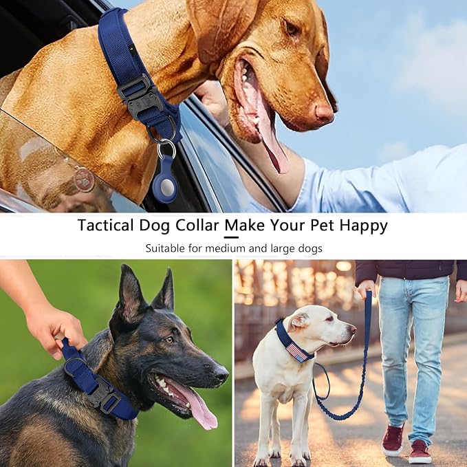 DAGANXI Tactical Dog Collar, Adjustable Military Training Nylon Dog Collar - Image 5