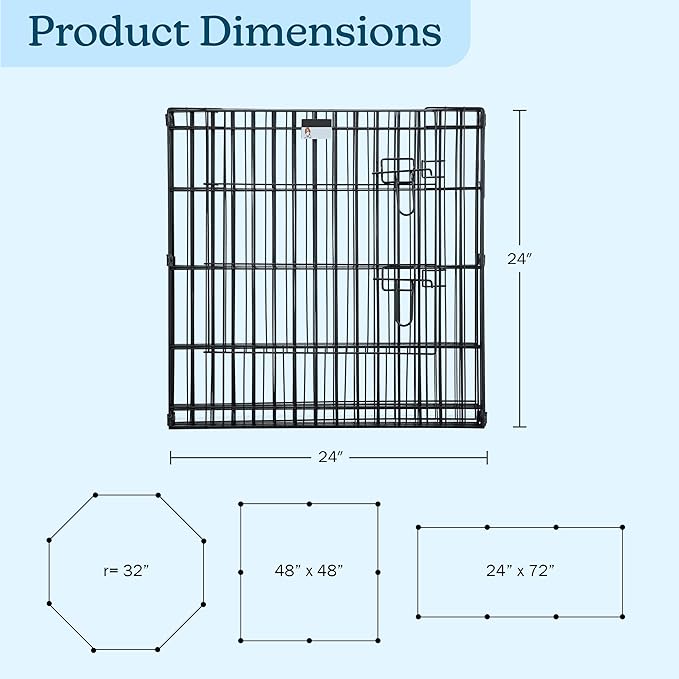 Puppy Playpen - Foldable Metal Exercise Enclosure - Indoor/Outdoor Fence - Image 5