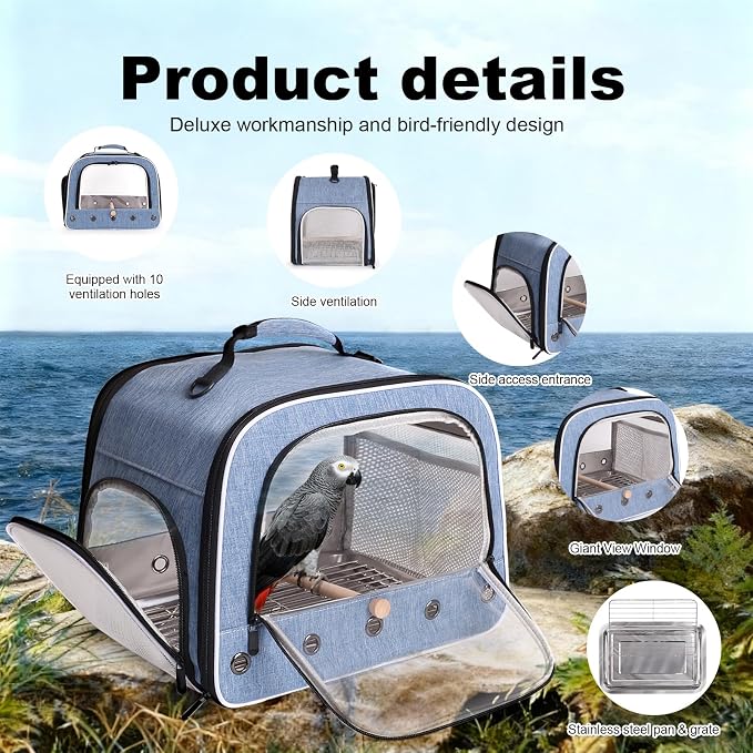 halinfer Bird Travel Carrier Cage - Image 3