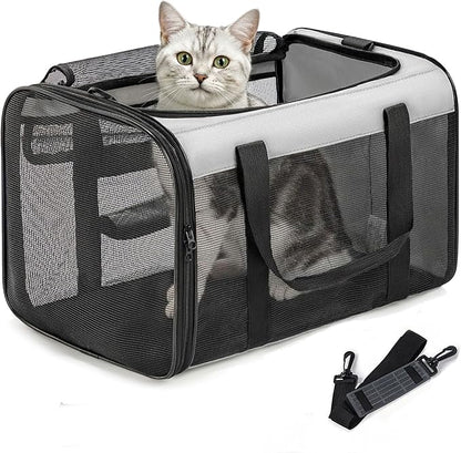 Soft-Sided Cat Carrier for Small-Medium Cats, Puppies up to 15 Lb, Airline by Conlun