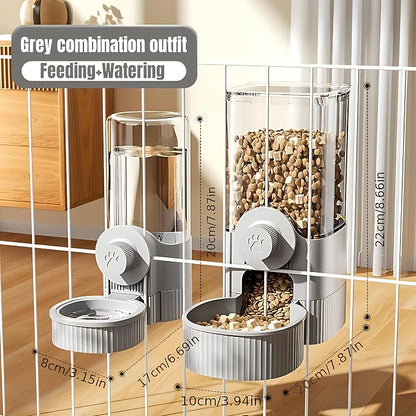 GPY Automatic Hanging Gravity Pet Feeder and Water Dispenser Set ，Automatic - Image 2