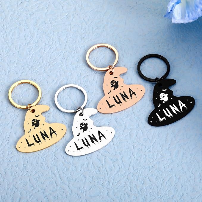 Custom Magic Hat Pet ID Tag for Dogs Cats, Personalized Engraved Name & Phone - Image 5