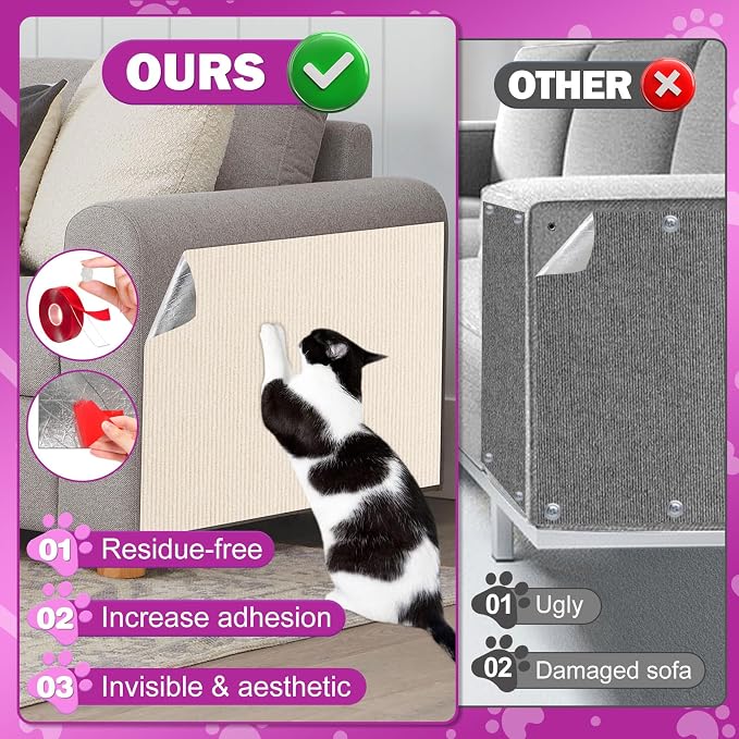 23.6x15.8 Cat Wall Scratcher Mat - Image 7