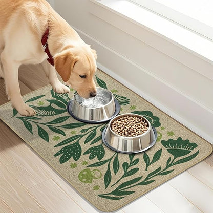 SHIYUE Dog Food Mats for Floors, Absorbent Cat Bowl for Food and Water - Image 6