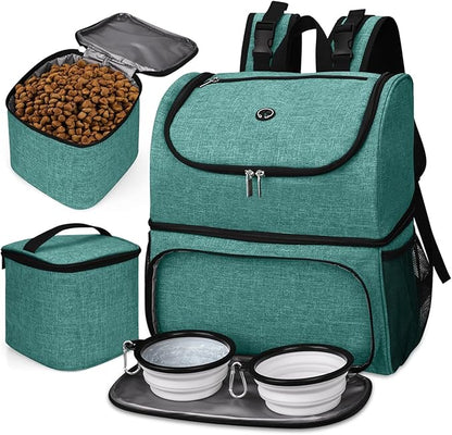 BAGLHER Pet Travel Bag, Double-Layer Pet Supplies Backpack, Pet Travel Backpack by BAGLHER