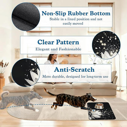 Magic White Lotus Pet Feeding Mat–Christmas Stocking Quick Dry Absorbent Dog - Image 4