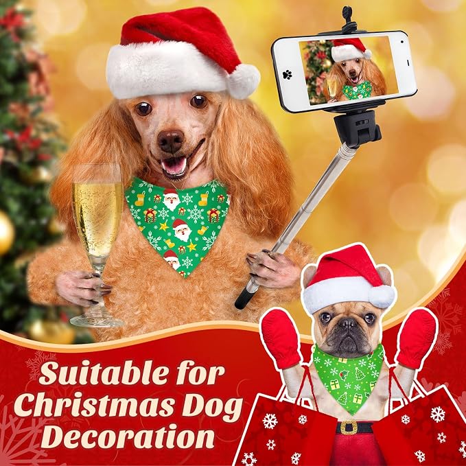 200 Pcs Dog Bandanas Bulk, Reusable Pet Scarves - Image 2