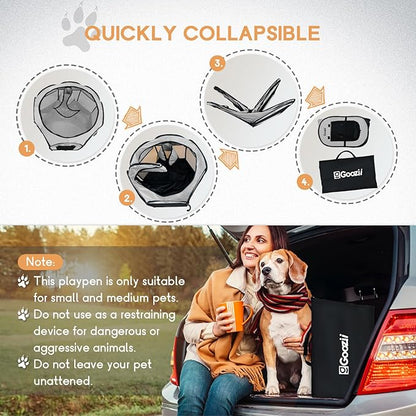 Pet Cat Playpen for Indoor Cats Enclosed, Puppy Dog Play Pen for Outdoor Travel - Image 6