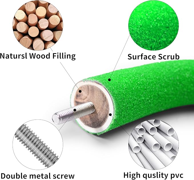 U Shape Parrot Perch Stand Toy Bird Platform Sand Paw Grinding Clean Stick - Image 5