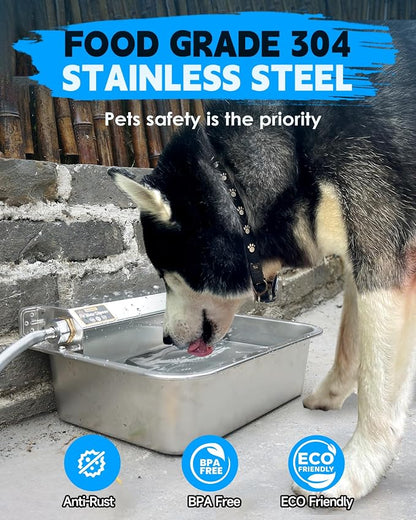 Automatic Dog Water Dispenser, 2 Gallons 304 Stainless Steel Dog Water Bowl - Image 5