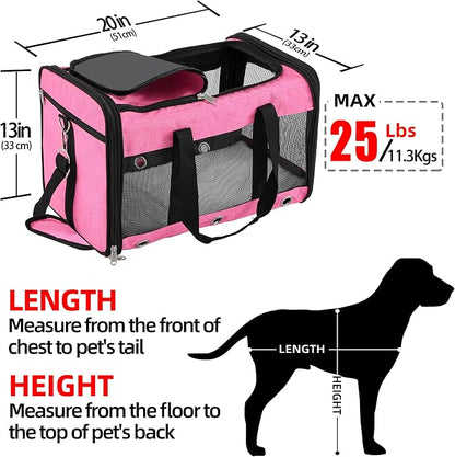 Soft Sided Cat/Dog Carrier, Collapsible Pets Travel Carriers - Image 2