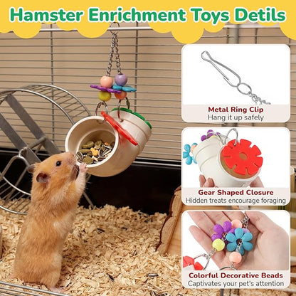 Shappy 2 Pack Rat Enrichment Toys Hanging Foraging Feeder, Interactive Treat - Image 3