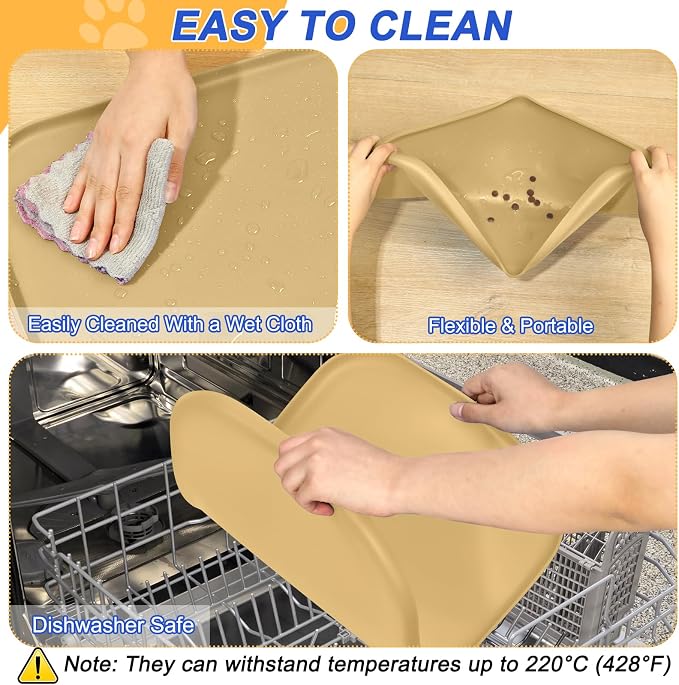 Silicone Pet Feeding Mat with Raised Edge - Image 6