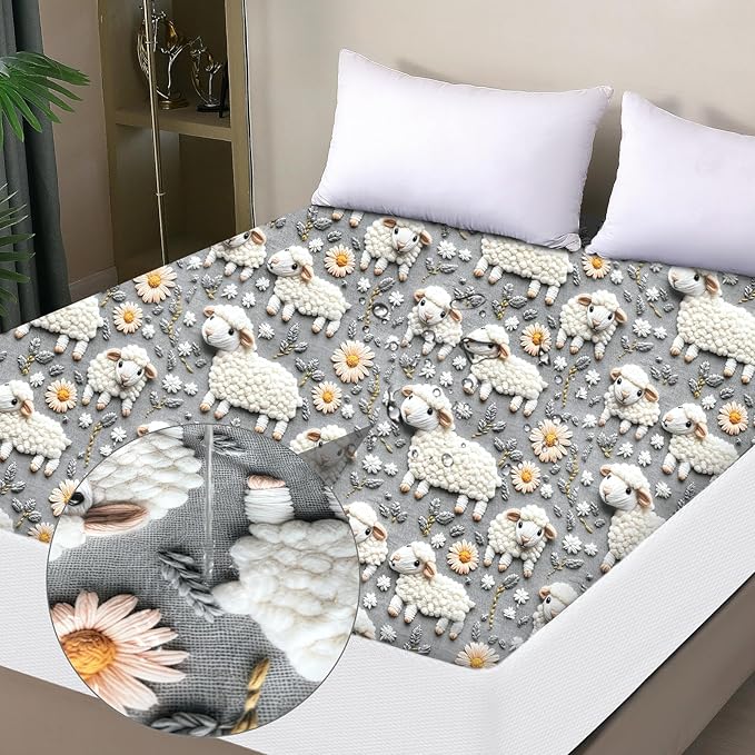Waterproof Mattress Protector Full, Fitted Sheet Style Breathable Mattress Cover by OHANO