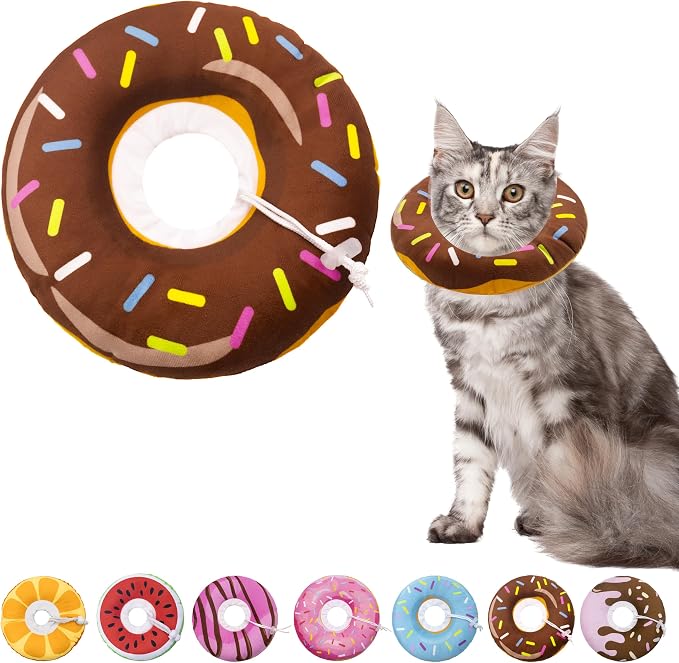 Cat Cone Collar Soft, Adjustable Cat Recovery Collar by Seyezo