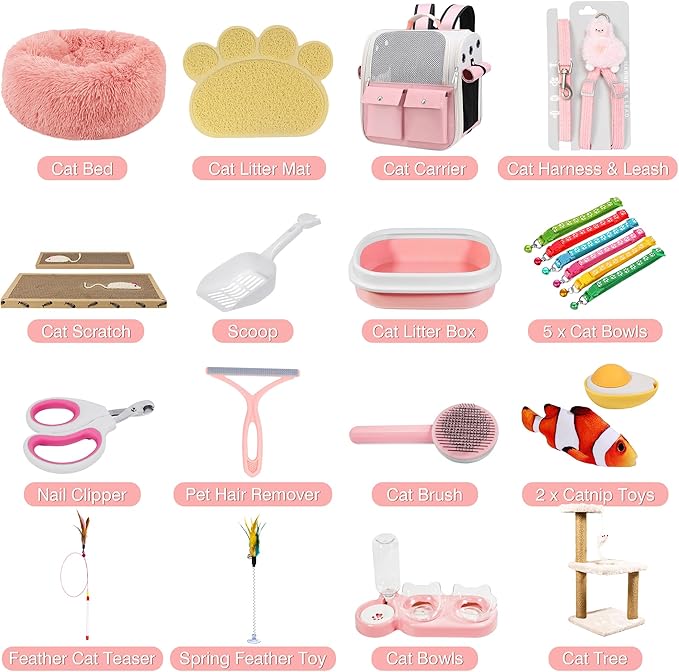 Kitten Starter Supplies Starter Kit, Including Cat Bed, Litter Mat, Litter Box - Image 2