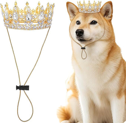 Abbylike Pet Rhinestone King Crown, Queen Crown by Abbylike
