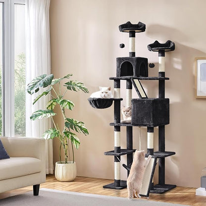 Yaheetech Cat Tree, 82.5in Extra Large Tower w/Cute Perches, Cozy Condo - Image 2