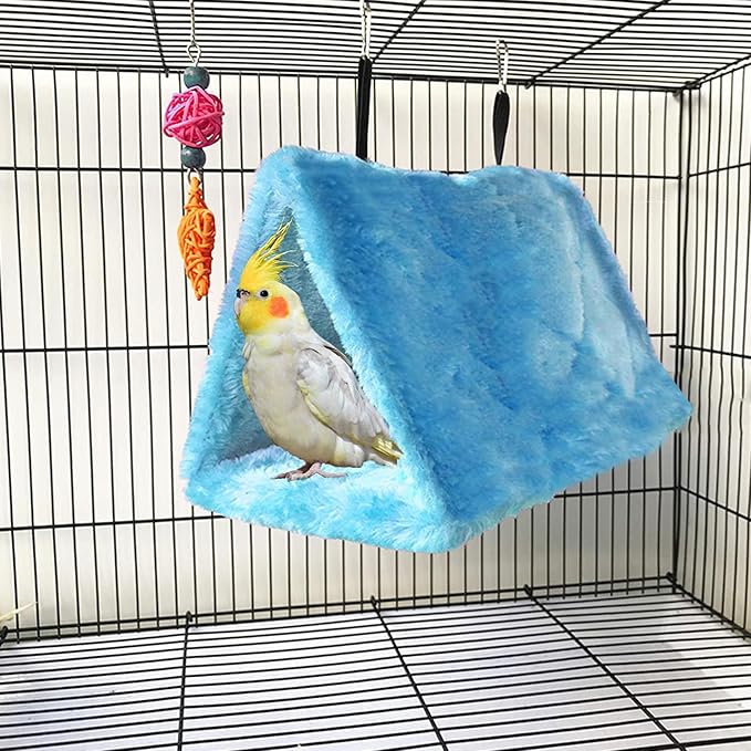 4Pcs Bird Tent Plush Hammock Warm Hut Hanging Parrot Nest - Image 5