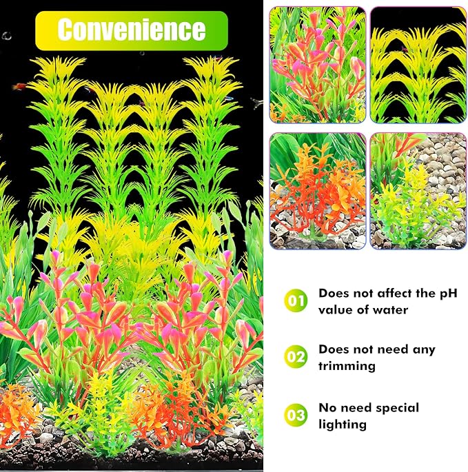 AQUANEAT Artificial Fish Tank Plants, Aquarium Decorations - Image 3