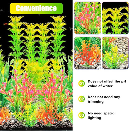 AQUANEAT Artificial Fish Tank Plants, Aquarium Decorations - Image 3
