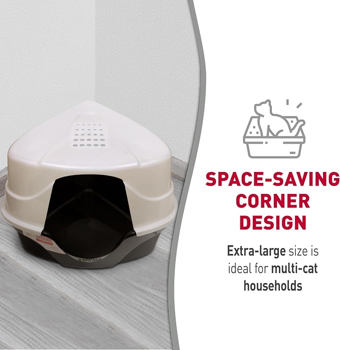 Nature’s Miracle Hooded Corner Litter Box, - Image 7