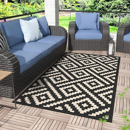 GENIMO Outdoor Rug 3'x5' Waterproof, Reversible Camping Mat, Plastic Straw Rugs by GENIMO