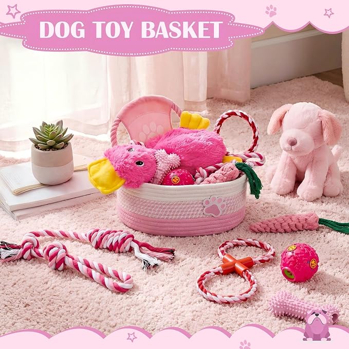 Zopeal Puppy Dog Toy Gift Storage Basket - Image 4