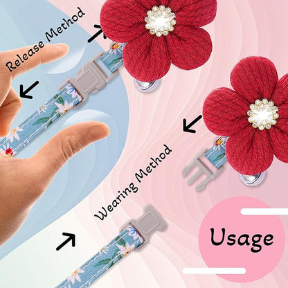 Large Dog Collar with Flower, Dog Collars - Image 6