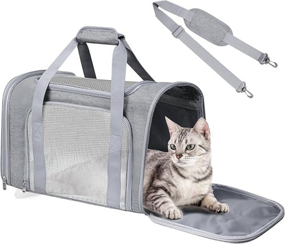Cat Carrier Soft for Pets Up to 25 Lbs, Cat Travel Bag Soft-Sided by Alwaysstandbehindyou