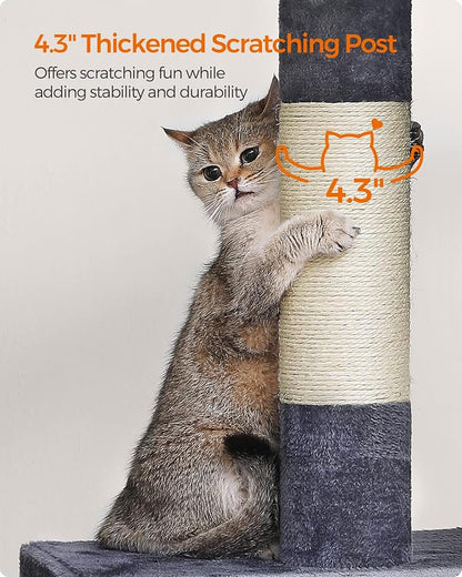 Feandrea Cat Tree, 40.6-Inch Cat Tower, Plush Condo - Image 5