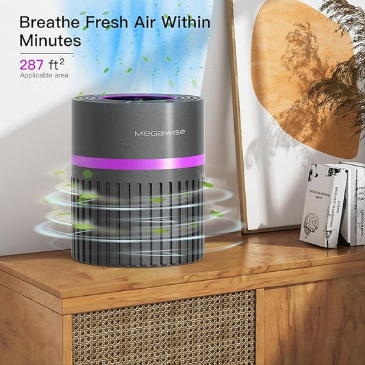 MEGAWISE H13 HEPA Air Purifier for Home, Bedroom & Office | 3-Stage Filtration - Image 2