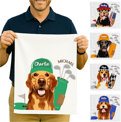 Custom Pet Golf Towel – Personalized Golf Club Towel by Zexpa+Apparel