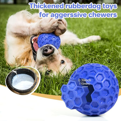 Indestructible Squeaky Dog Ball, Relieves Anxiety, Cleans Teeth, Interactive - Image 3