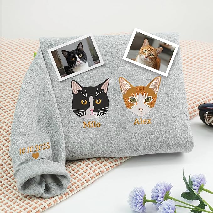 Custom Pet Embroidered Sweatshirt - Image 3