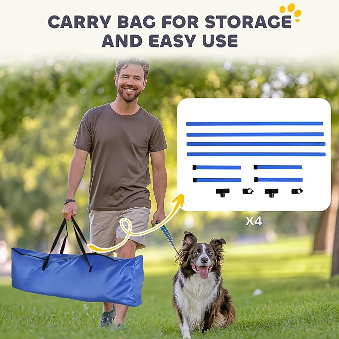 PawHut 4 Piece Dog Agility Training Equipment - Image 6