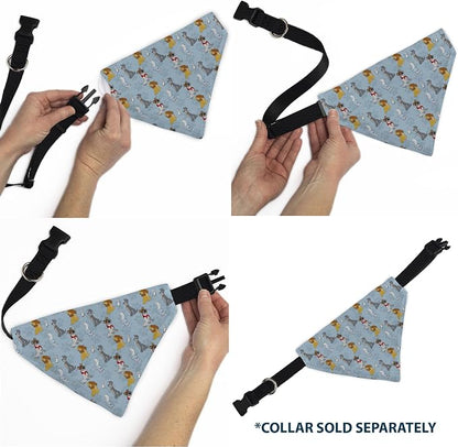 Disney Pet Bandana Disney Dogs Group Collage Paws Blues Slip On Collar Bandana - Image 6
