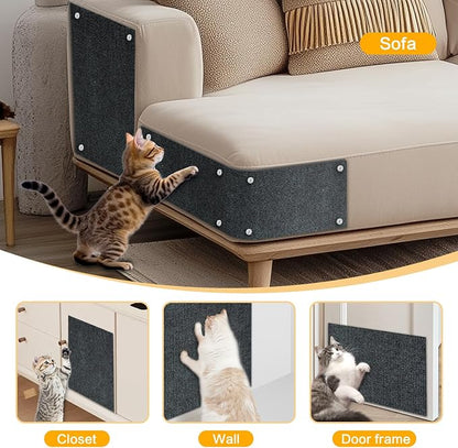 Cat Scratch Mat, 118.5"x17.4" Trimmable Self-Adhesive Cat Scratch Furniture - Image 8